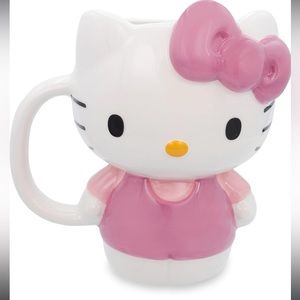 Hello Kitty by Sanrio 3D Sculpted Ceramic Mug , pink .